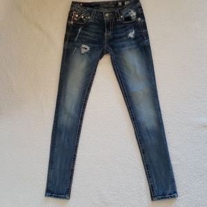 Miss Me Signature Skinny Distressed Jeans